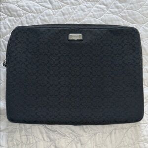 Coach Black Signature Laptop Bag